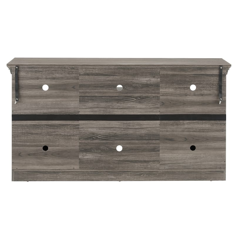 2-Door Barn-Inspired TV Stand & Media Console,Entertainment Console with Stylish Storage &Durability,60.23"W x 15.35"D x 31.7"H"
