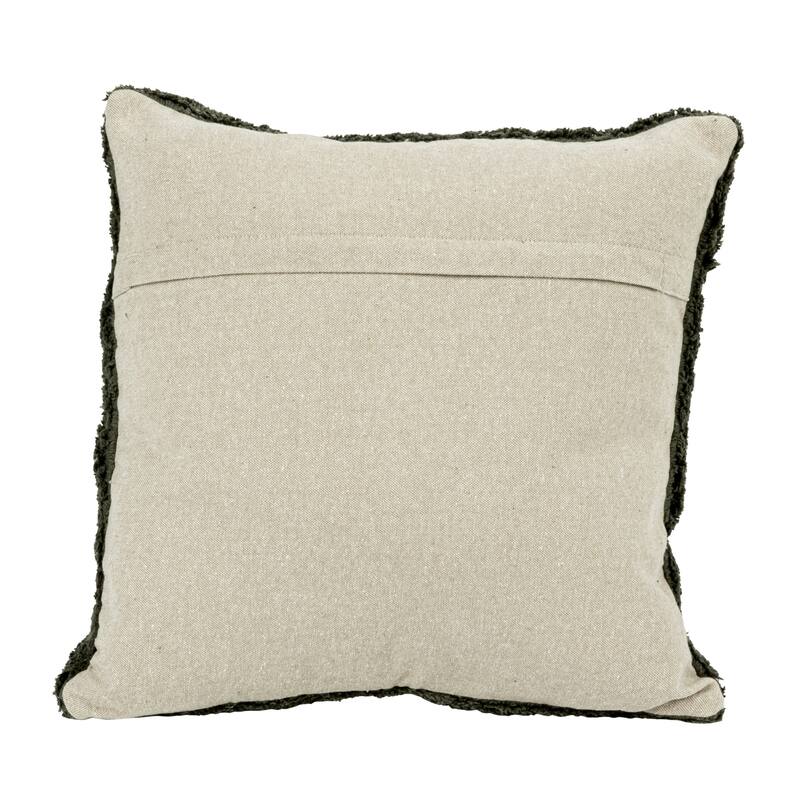 Cotton Tufted Pillow with Chambray Back