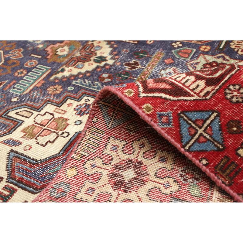 ECARPETGALLERY Hand-knotted Antalya Vintage Navy Wool Rug - 8'11 x 12'2