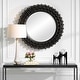 preview thumbnail 2 of 3, Circle of Piers Round Wall Mirror - 42" - Black