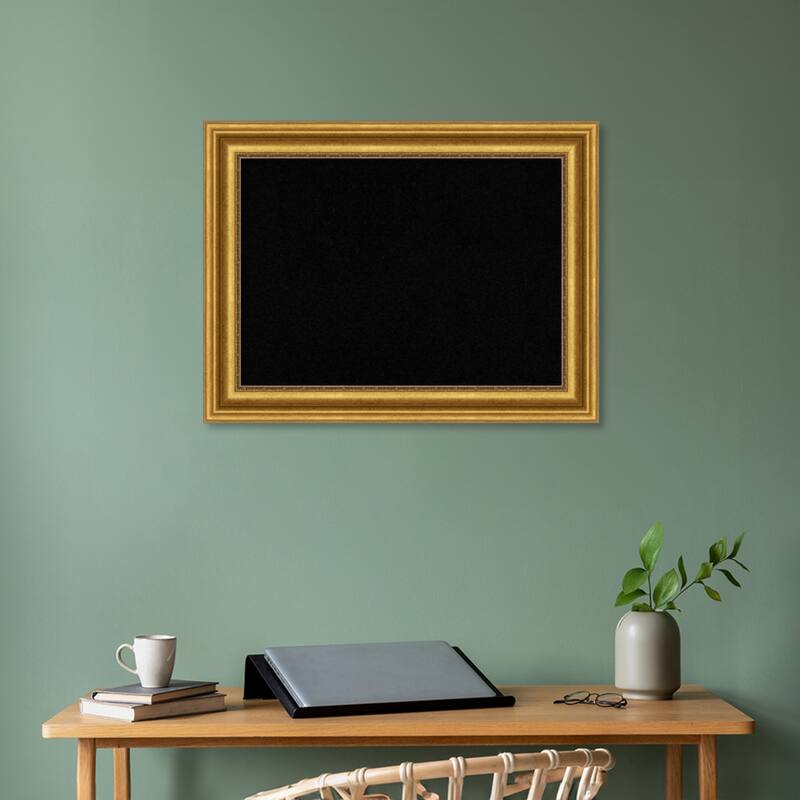 Parlor Framed Black Corkboard Bulletin Board