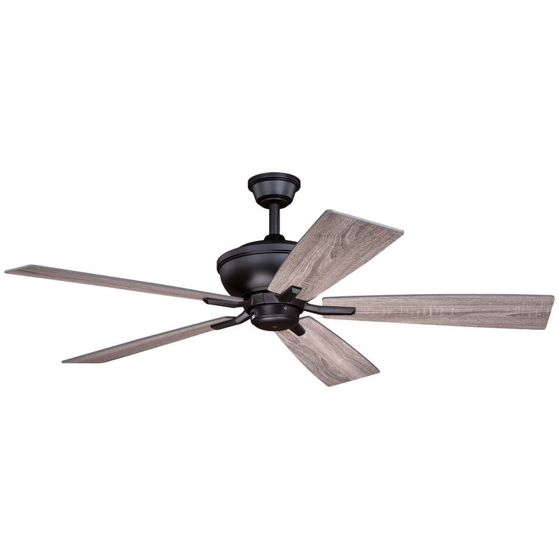 Huntley 52-in. Bronze Farmhouse Indoor Ceiling Fan with Schoolhouse LED Light Kit and Remote - 52-in W x 21.7-in H x 52-in D