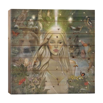 Forest Elf Print On Wood by Nettsch - Multi-Color
