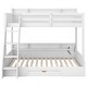 preview thumbnail 27 of 26, Twin Over Full Bunk Bed with Storage Shelves & Charging Station, Wood Bunk Bed Frame with Ladder and Built-in Drawer, Led Lights