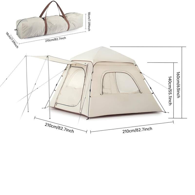 3 Person Instant Cabin Tent,Easy Setup Pop up Tents for Camping,34