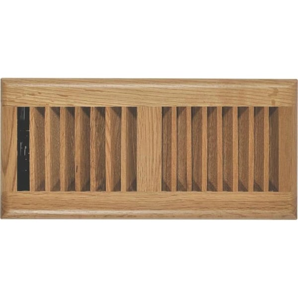 Imperial RG2195 Louvered Floor Register, Light Oak, 4" x 12"