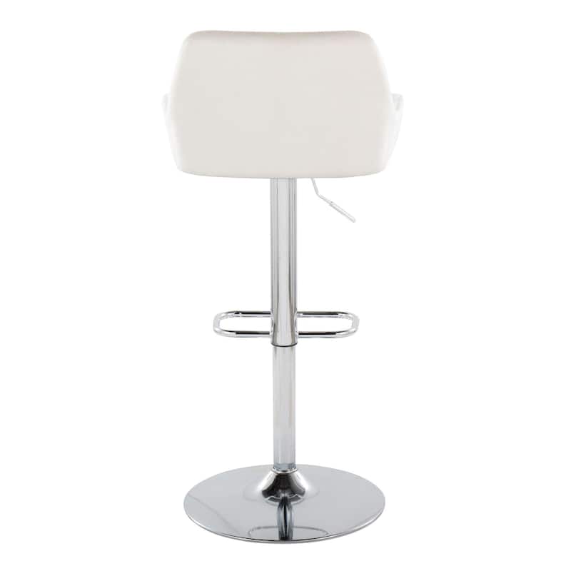 Porch & Den Galotti Adjustable Bar Stool with Rounded Rectangle Footrest (Set of 2)