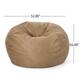 Madison Faux Suede 5-foot Beanbag Chair by Christopher Knight Home