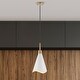 preview thumbnail 6 of 4, Tango 1 Light Small Pendant Matte White with Burnished Brass