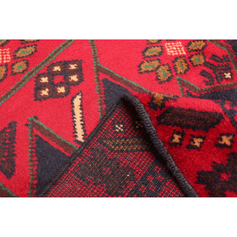 ECARPETGALLERY Hand-knotted Teimani Red Wool Rug - 3'9 x 6'8
