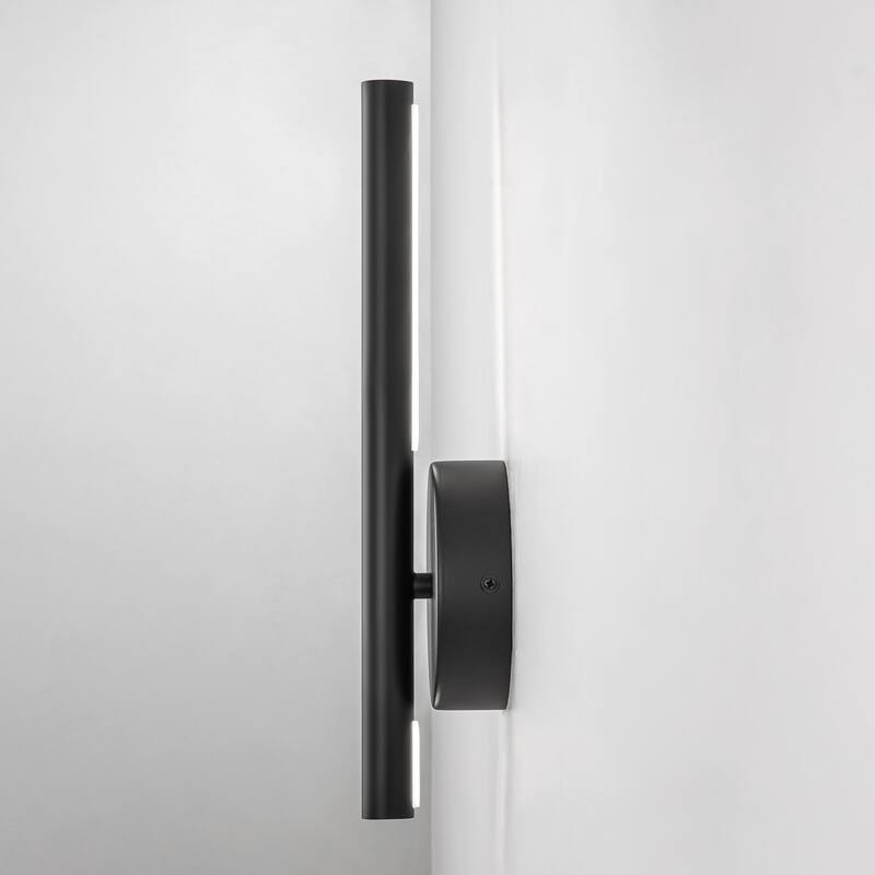 Modern Black Linear Integrated LED 3000K Warm Light Bathroom Vanity Light Wall Sconce