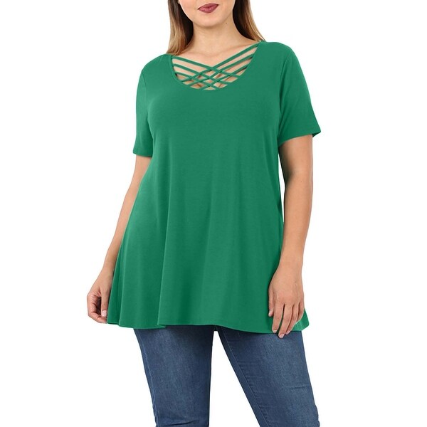 plus size short sleeve tops