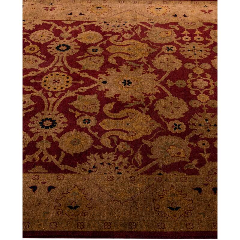Overdyed One-of-a-Kind Hand-Knotted Area Rug - Red - 4' 1" x 6' 0"