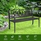 preview thumbnail 5 of 5, 50.5" Outdoor Furniture Steel Patio Garden Bench Steel Frame Park Yard