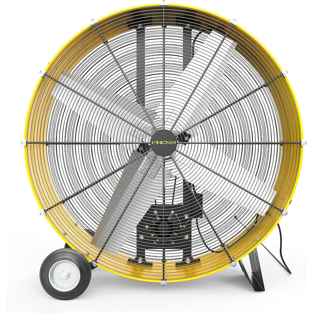 42" Industrial 2-Speed Adjustable High Velocity Drum Fan with Wheel