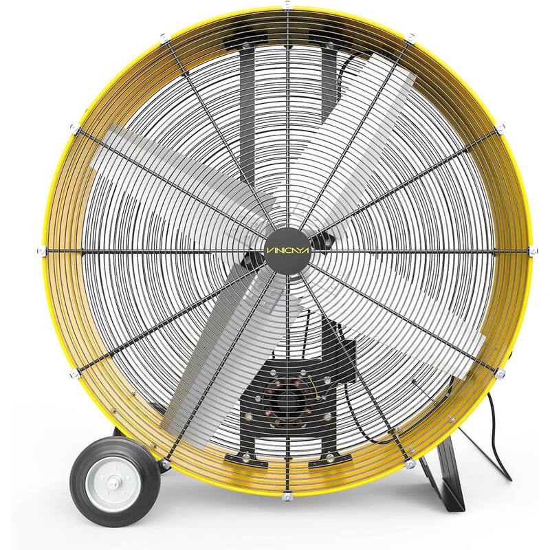 42" Industrial 2-Speed Adjustable High Velocity Drum Fan with Wheel