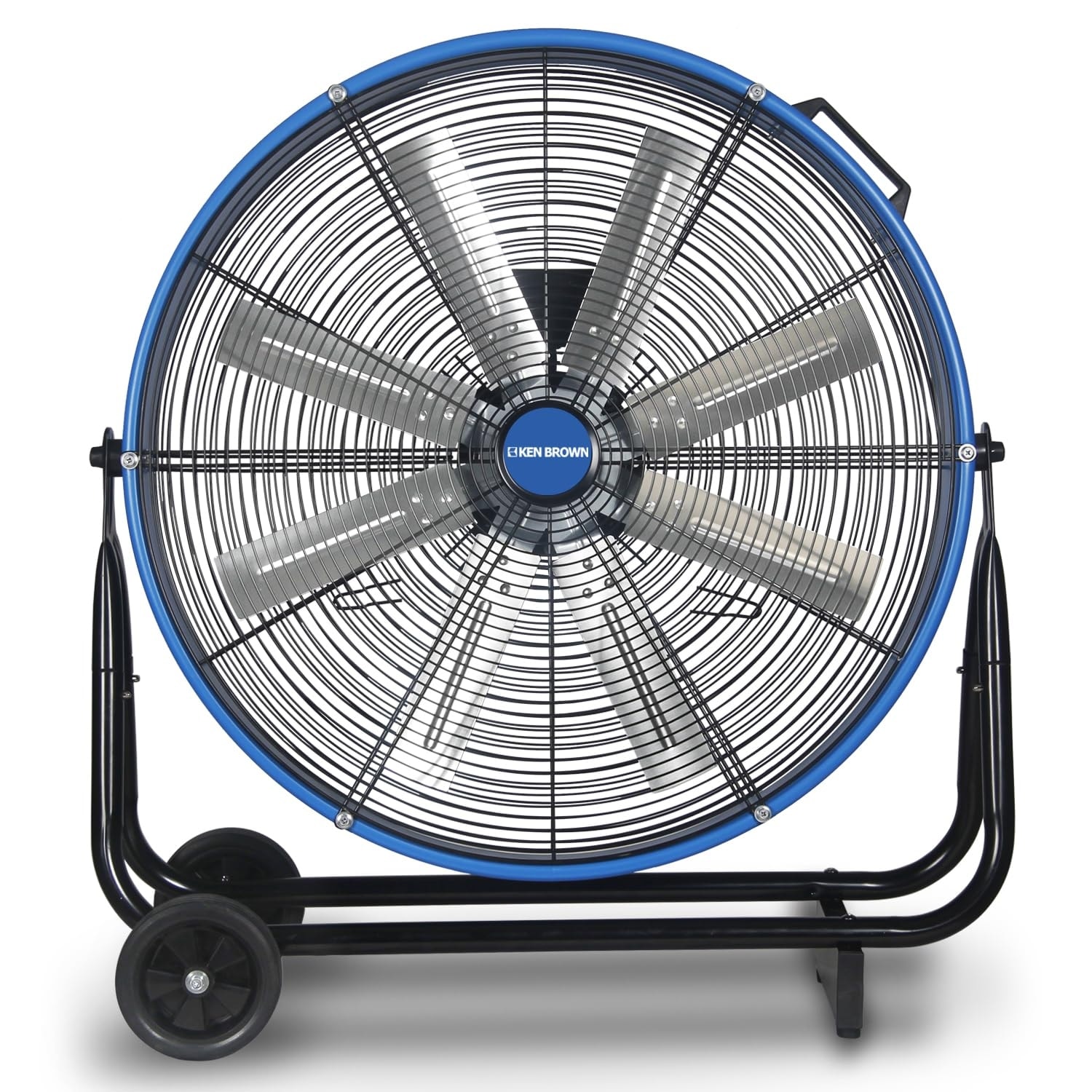 24 Inch High Velocity Floor Drum Fan Shop Fans Heavy Duty Blue