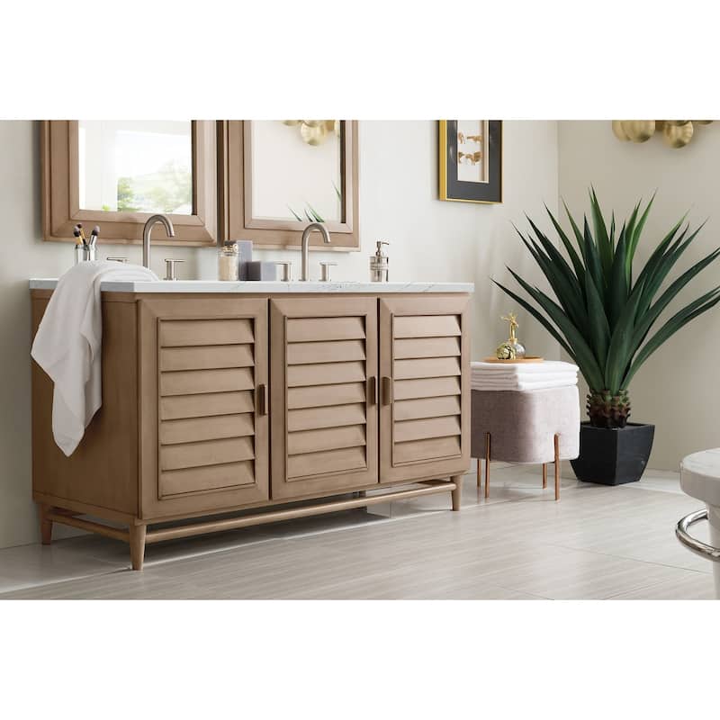 James Martin Vanities 620-V60D-FENC Portland 60" Free Standing Double