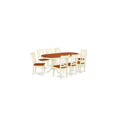 Oval Dining Table Set with 8 Chairs