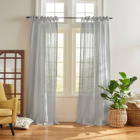 The Curated Nomad Parkhurst Tie-top Sheer Window Curtain