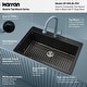 preview thumbnail 28 of 59, Karran QT-812 Top Mount 33 in. Large Single Bowl Quartz Kitchen Sink Kit