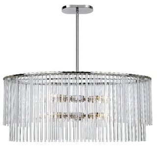 Bleecker 8 Light Polished Chrome Chandelier - 36'' W x 16'' H
