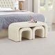 preview thumbnail 17 of 20, Set of 3 U-Shaped Modern Bench Teddy Ottoman Bench, Small Sofa Footrest Extra Seating, 44+18 Inch Bench Bench & Ottoman
