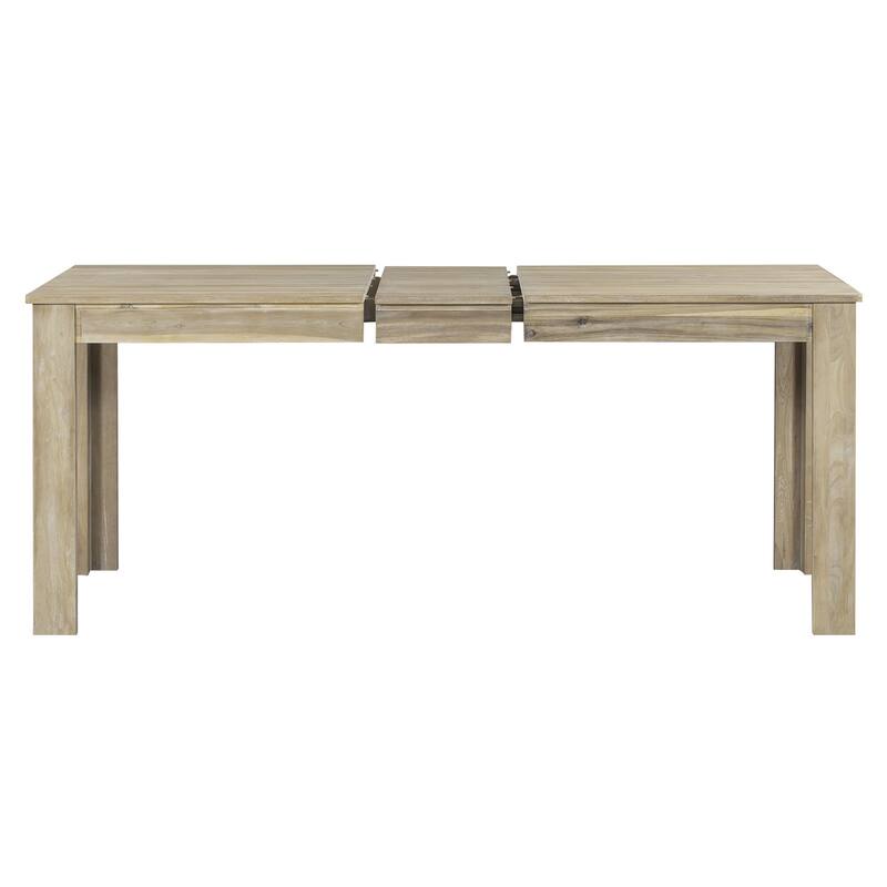 7-Piece Wooden Dining Table Set with Extendable Table and Storage Drawers for Family Gatherings