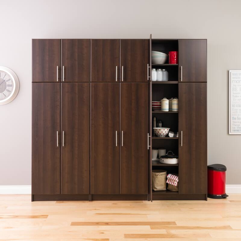 Prepac Elite Storage Cabinet Set D - 6 pc - 96" W x 89" H x 16" D - 96" W x 89" H x 16" D