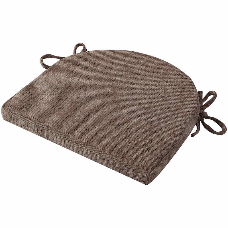 Sweet Home Collection U-Shape Molded Memory Foam Chair Pads With Ties