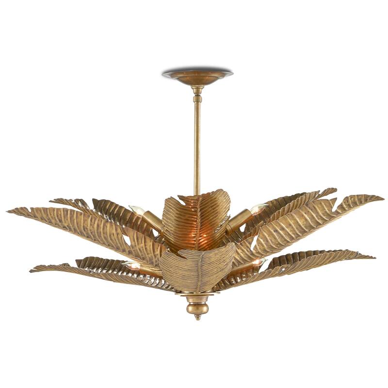 Currey & Company Tropical Semi-Flush - 19"h x 34"dia