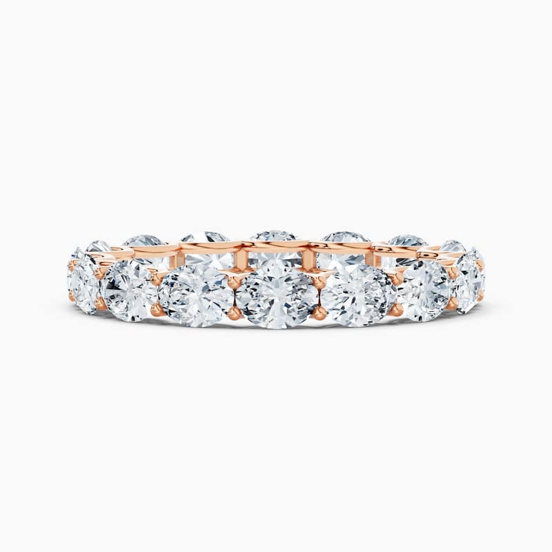 Auriya 14k Gold Oval East-West Lab Grown Diamond Eternity Band 1.80 - 8.25 ct. tw. (F-G, VS) - 2.40 ct. wt. - 6.5 - Rose