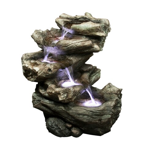 LED Fountain with 4 log levels