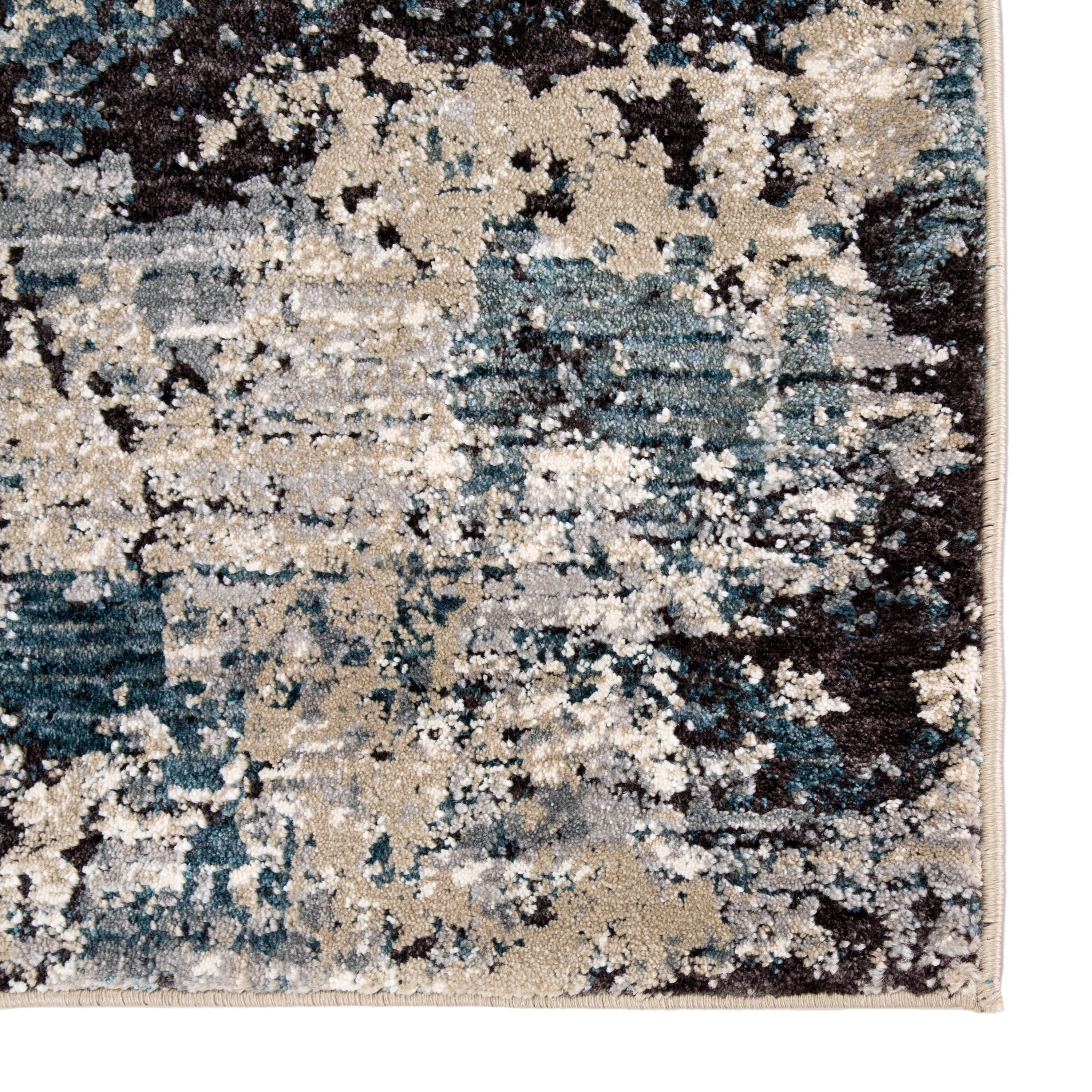 Shop Bertram Abstract Blue Cream Area Rug 4 X 5 7 Overstock