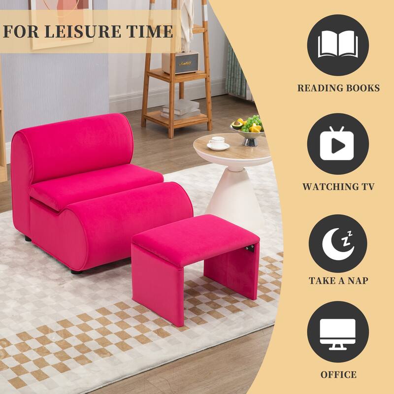 Upholstered Tufted Living Room Chair Textured velvet Fabric Accent Chair with Metal Stand