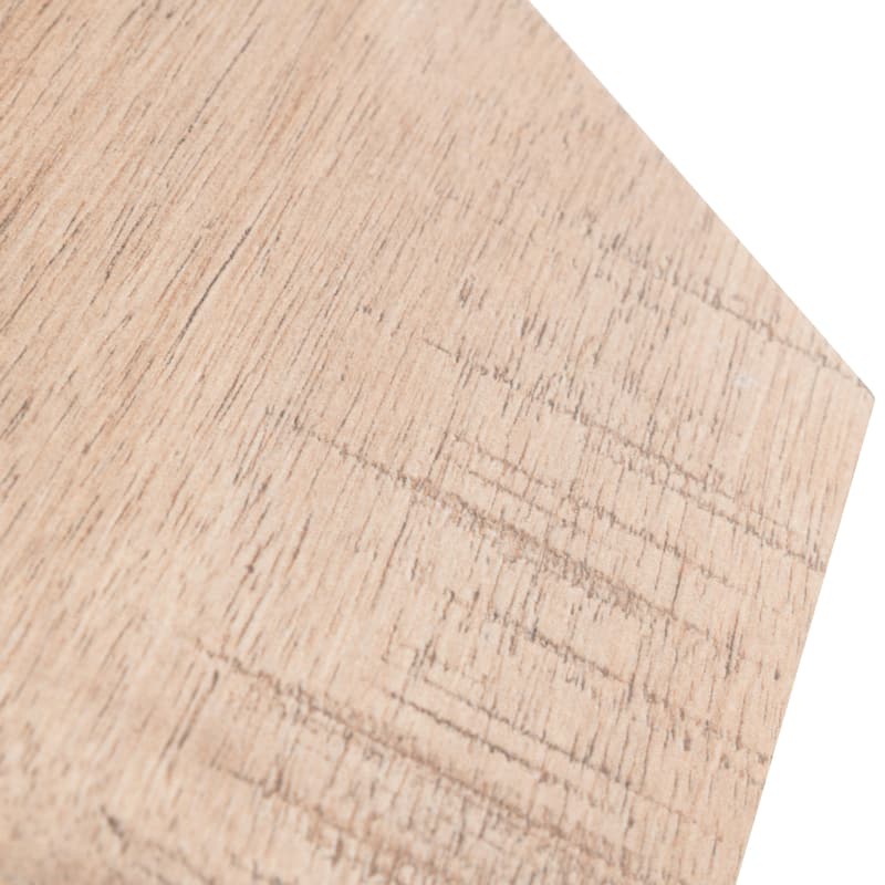 Merola Tile Sawnwood Hex Brown 8-5/8" x 9-7/8" Porcelain Floor and Wall Tile