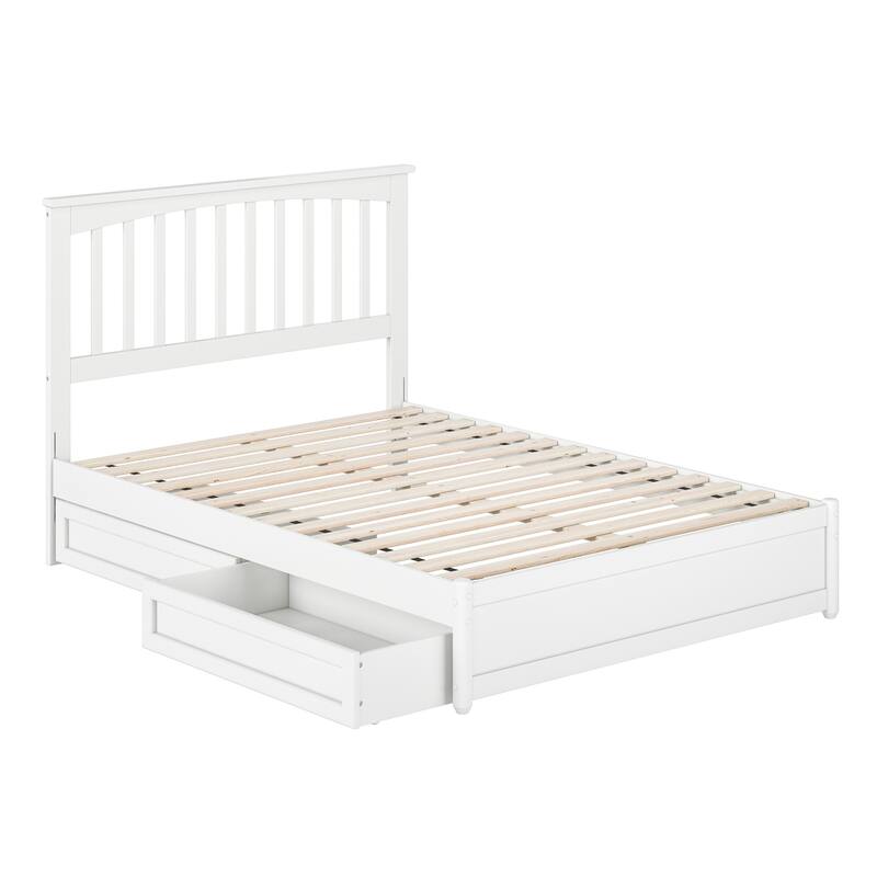 Everett Platform Bed with Panel Footboard and Storage Drawers