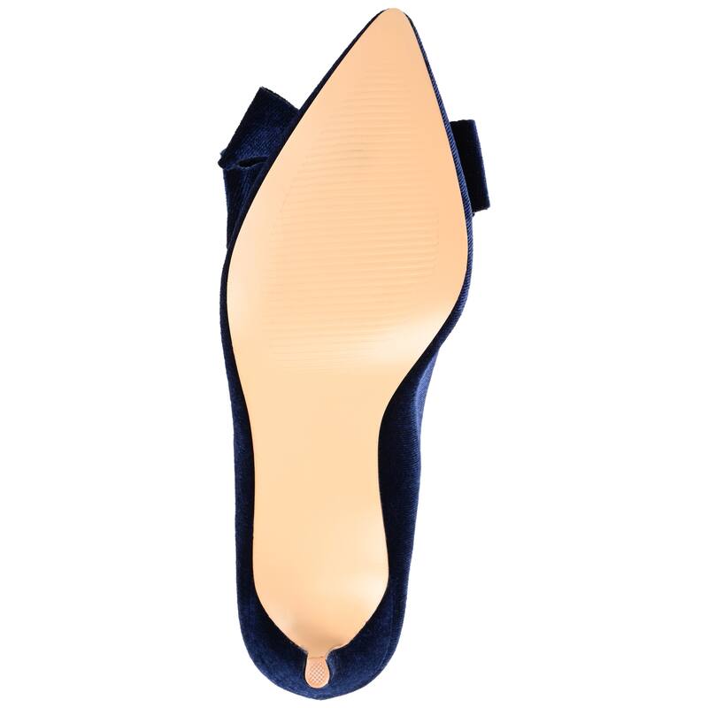 Journee Women's Crystol Medium and Wide Width Evening Pumps - Medium - Navy - 5.5