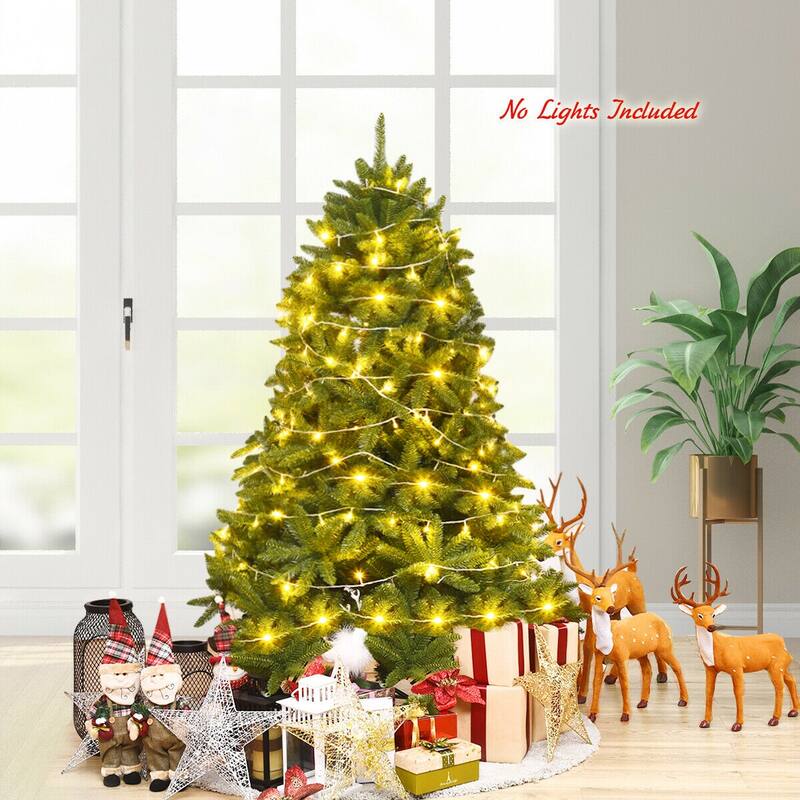 5ft Artificial Fir Christmas Tree with 600 Full Branch Tips - φ 2.6 ft x 5 ft