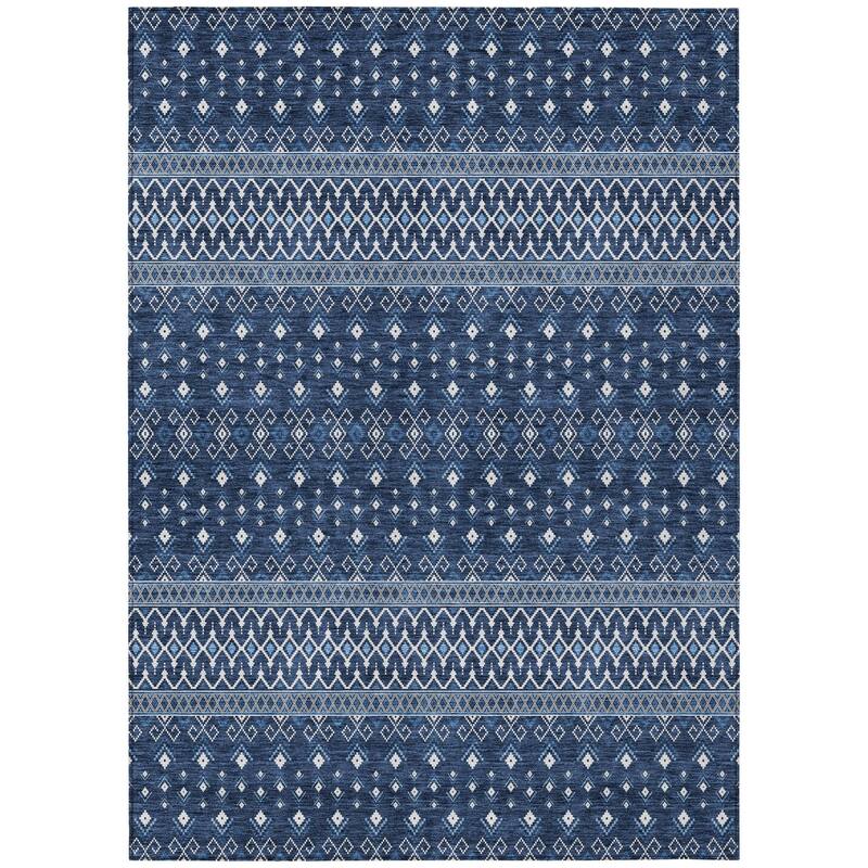 HomeRoots Tribal Transitional Rectangle Outdoor Rug