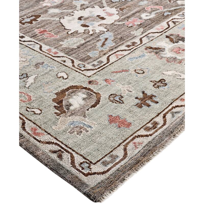 Oushak One-of-a-Kind Hand-Knotted Area Rug - Brown - 8' 0" x 9' 8"