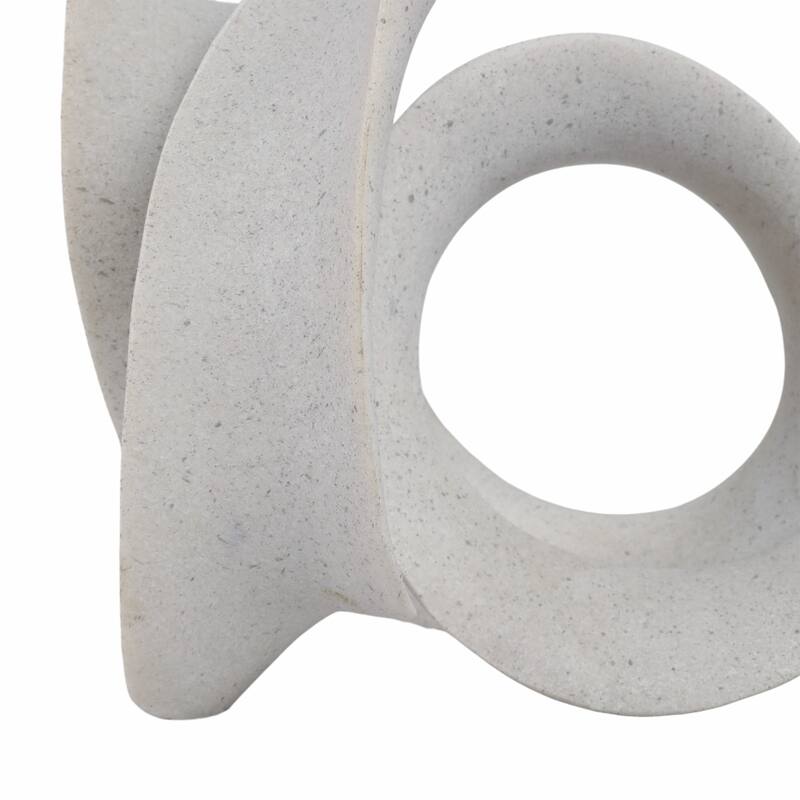 Resin Sculpture with Abstract Curved Loop Design Artistic Silhouette - 13" x 10" x 12"