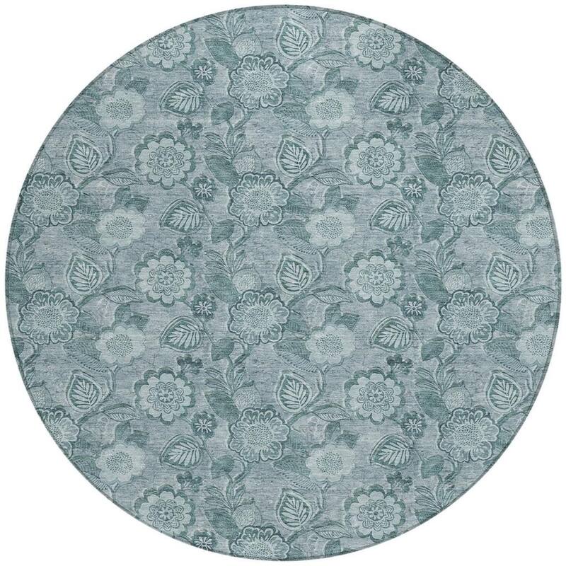 HomeRoots Floral Transitional Rectangle Outdoor Rug