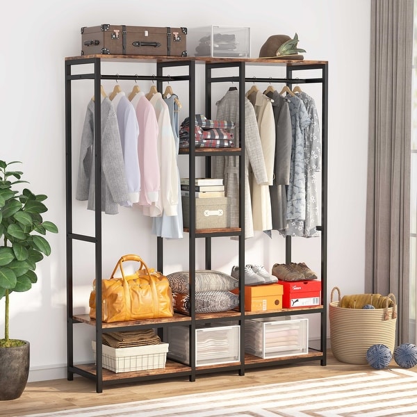 Free Standing Coat Rack Garment Rack with Shoe Rack Shelves Rod Bed Bath Beyond 33397766