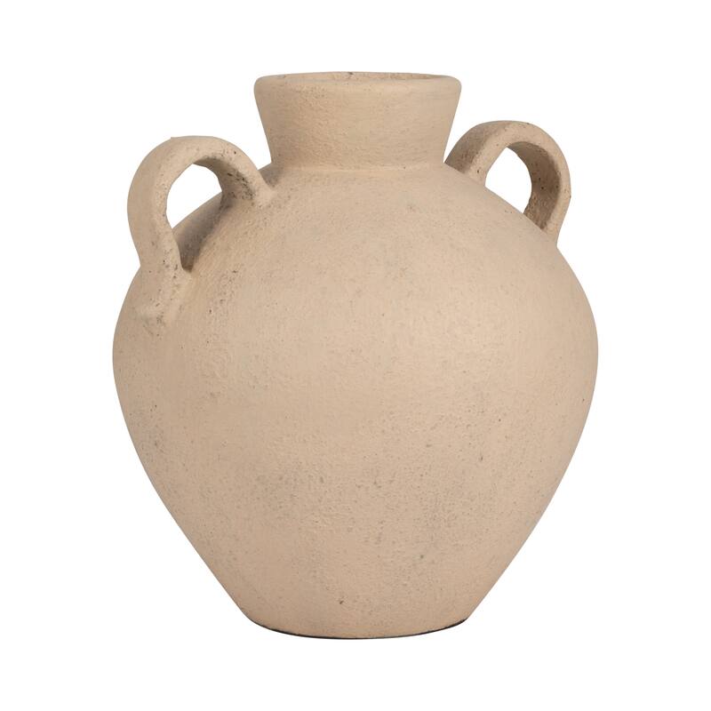 Sagebrook Home Terracotta, 17" Unique Jug With 2 Handles, Amphora, Textured, Durable/stylish item, Serenity/Mysterious