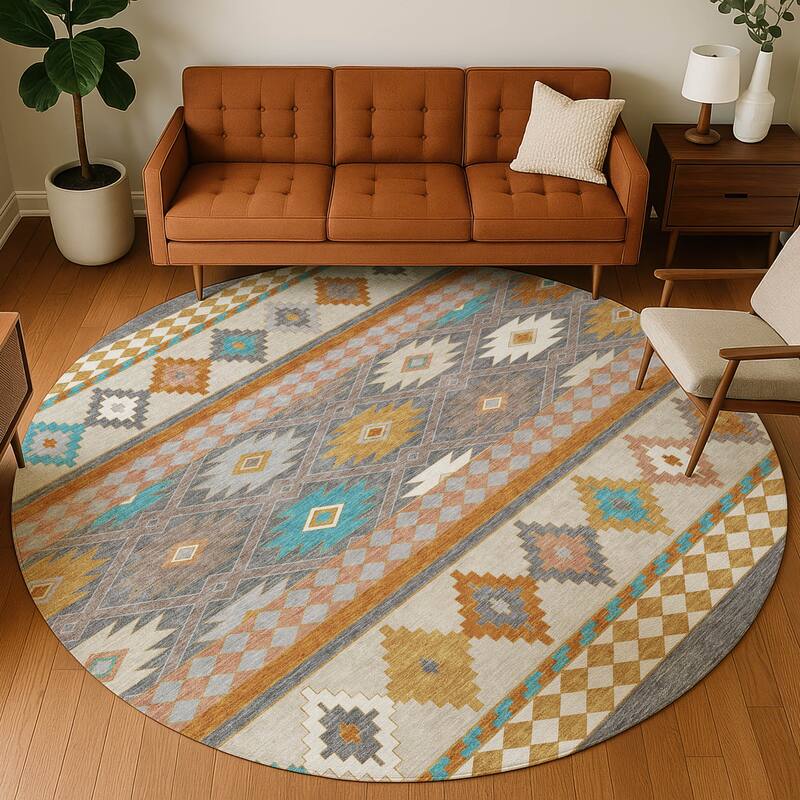Machine Washable Indoor/ Outdoor Global Clemente Chantille Rug