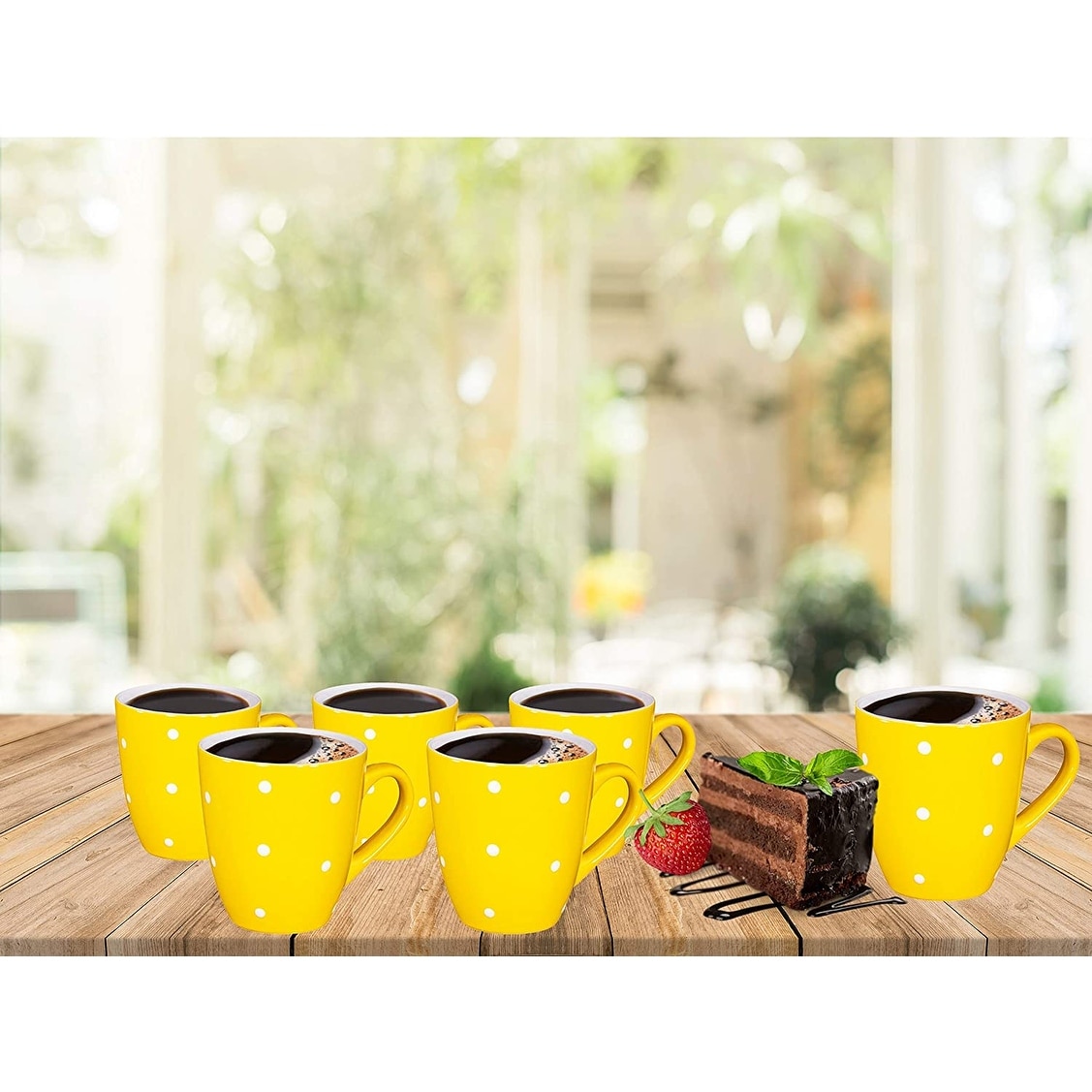 Set Of 6 Coffee Mug Sets, 16 Ounce Ceramic Coffee Mugs, Restaurant