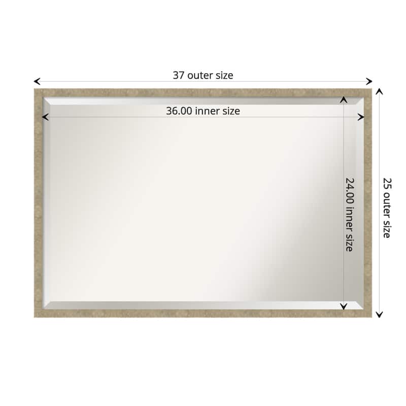 Beveled Bathroom Wall Mirror - Jet Frame