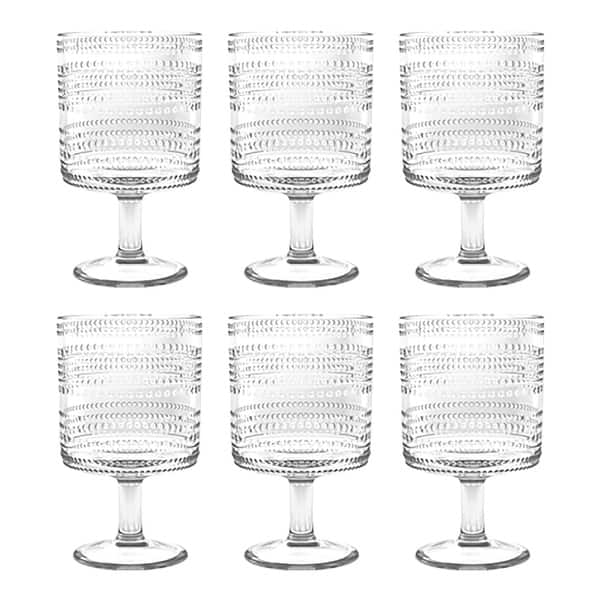 slide 2 of 10, Abode Homewares Beaded Acrylic Stacking Wine Glass -14.8 oz - Set of 6 Clear