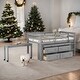 preview thumbnail 21 of 38, Twin Size Wooden Loft Bed with Shelves, Desk and 4 Drawers, White Grey